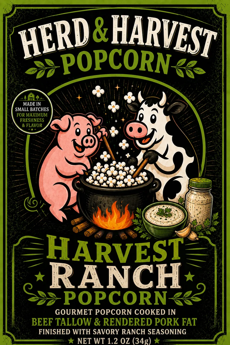 Harvest Ranch Beef Tallow Popcorn